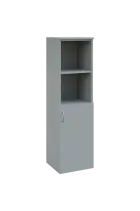 N 4 - 4DN2 kancelářská skříň, 1-dveřová/nika, pravá, 1450x400x400, šedá